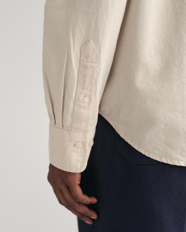  GANT Erkek Bej Regular Fit Düğmeli Yaka Oxford Gömlek