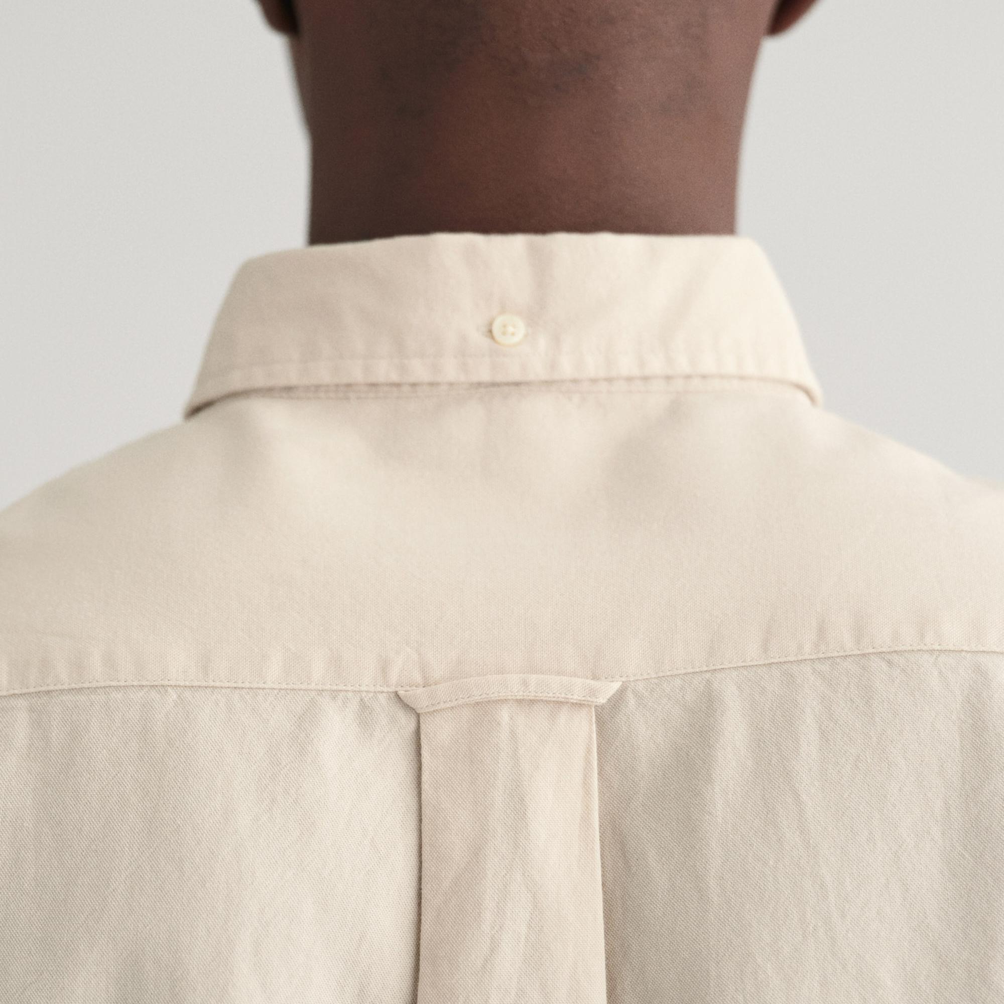 GANT Erkek Bej Regular Fit Düğmeli Yaka Oxford Gömlek