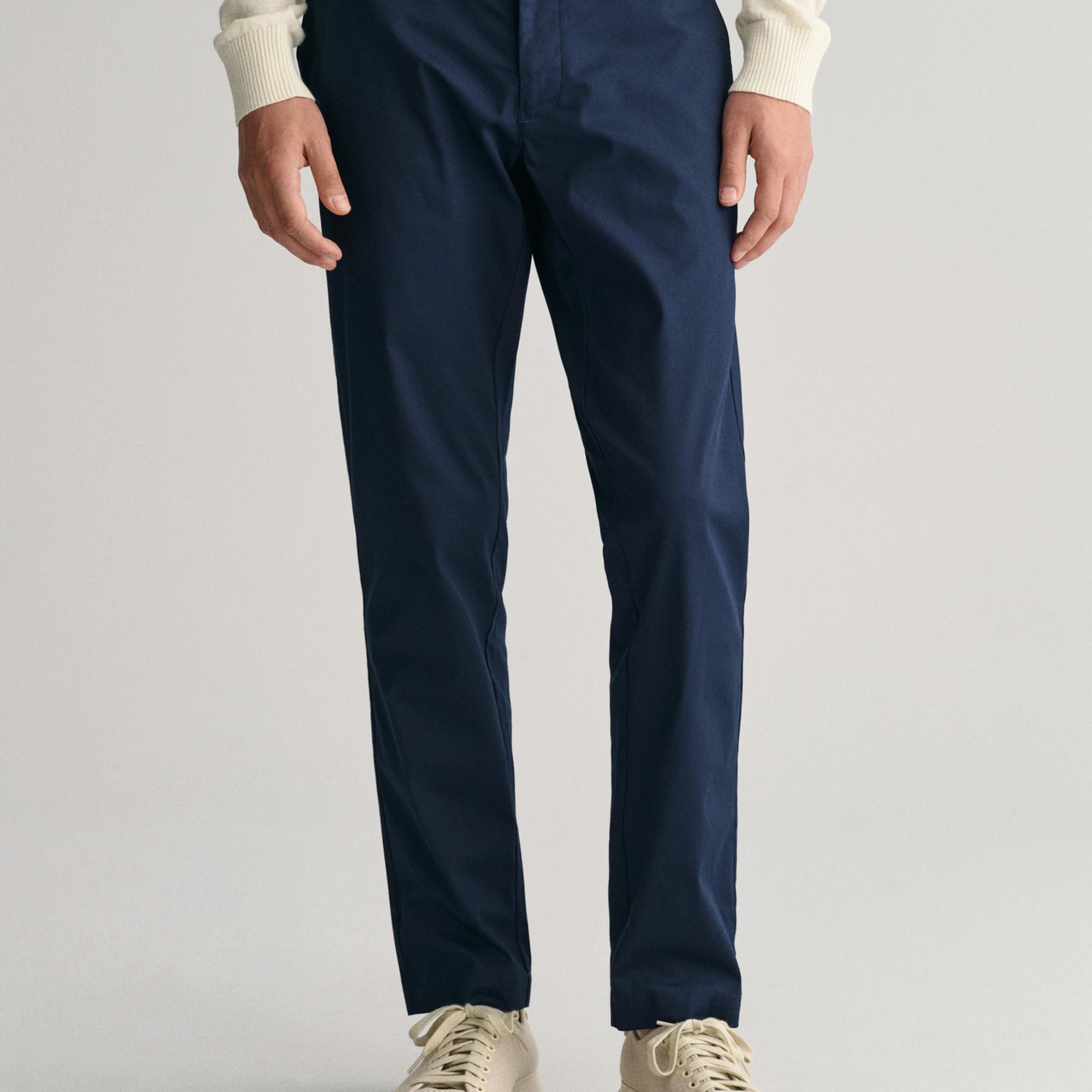 GANT Erkek Lacivert Slim Fit Pantolon