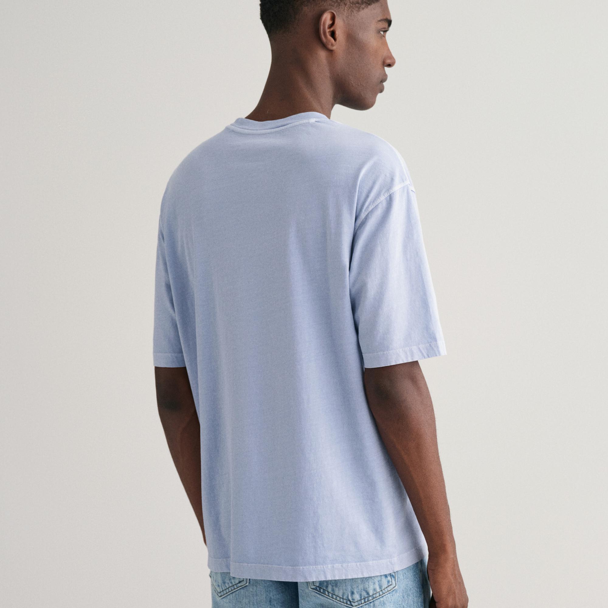 GANT Erkek Mavi Relaxed Fit Bisiklet Yaka T-shirt