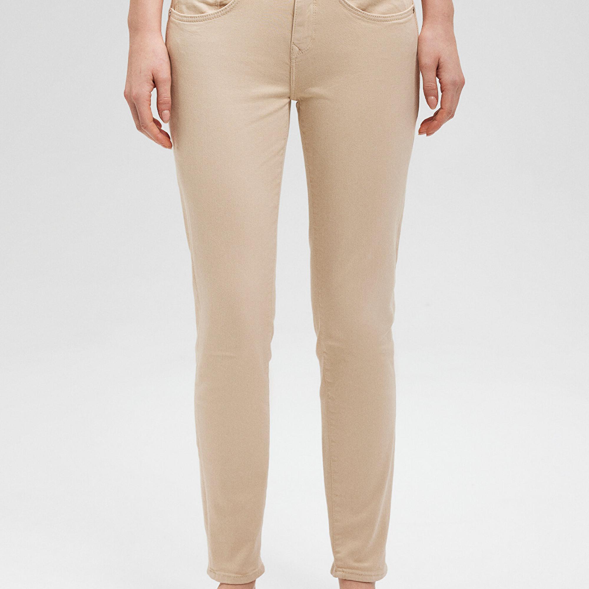 Mavi Ada Mavi Premium Krem Gabardin Pantolon 1020586447