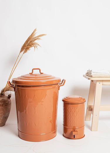  The Mia Prizma Çöp Kovası Mutfak Terracota 24 Lt