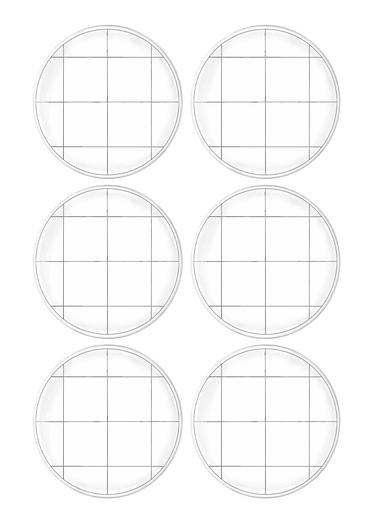  The Mia Daily Tunes Servis Tabağı Kareli 6 Lı Set - 26 cm