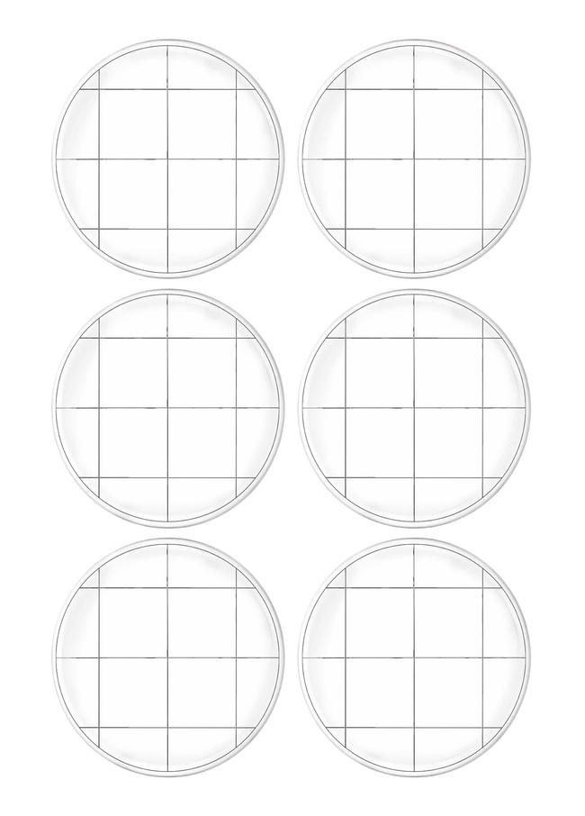  The Mia Daily Tunes Servis Tabağı Kareli 6 Lı Set - 26 cm