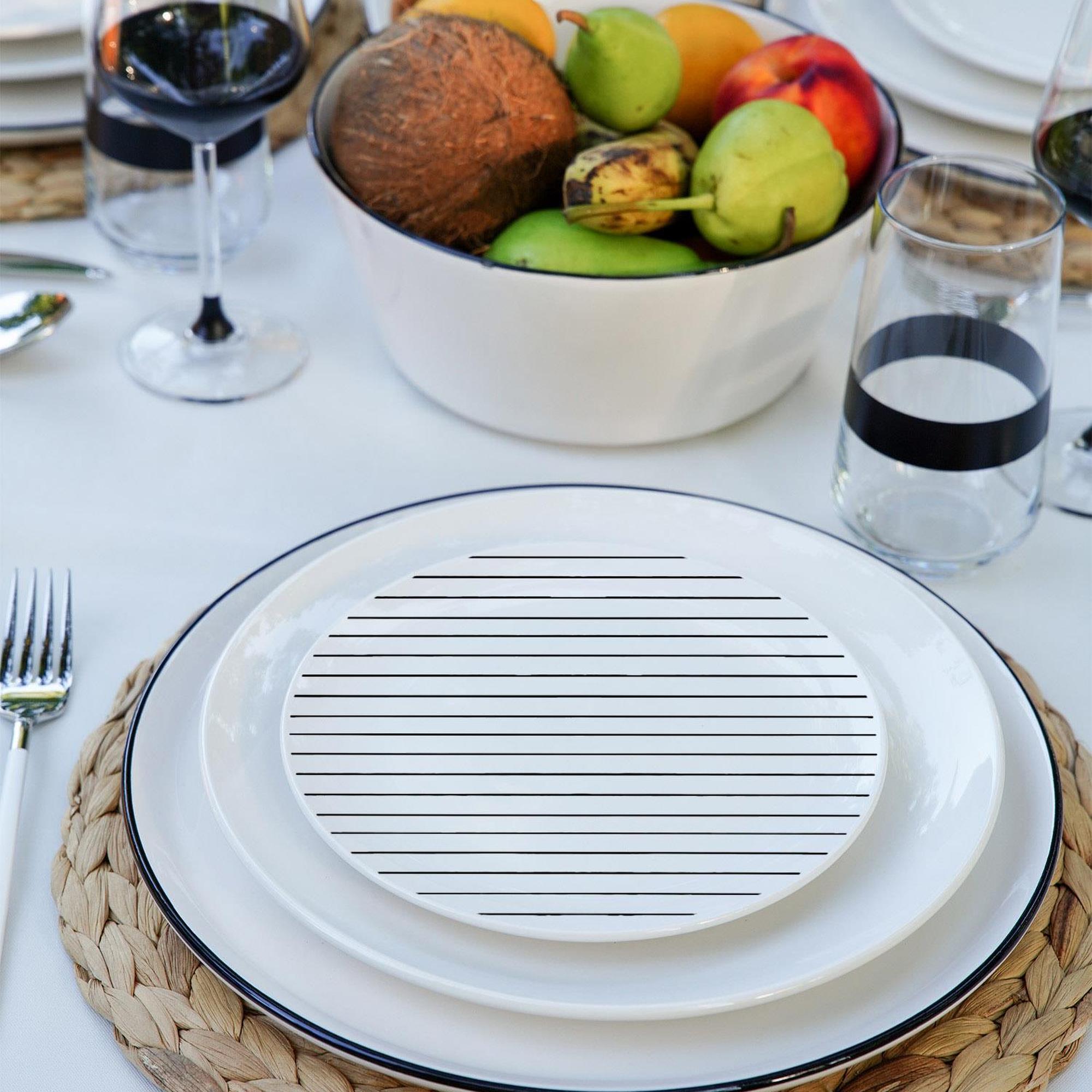 The Mia Daily Tunes Pasta Tabağı Çizgili 6 Lı Set - 19 cm