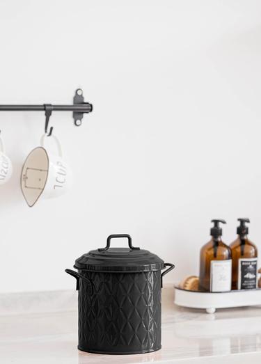  The Mia Prizma Çöp Kovası Tezgah Siyah 4 Lt