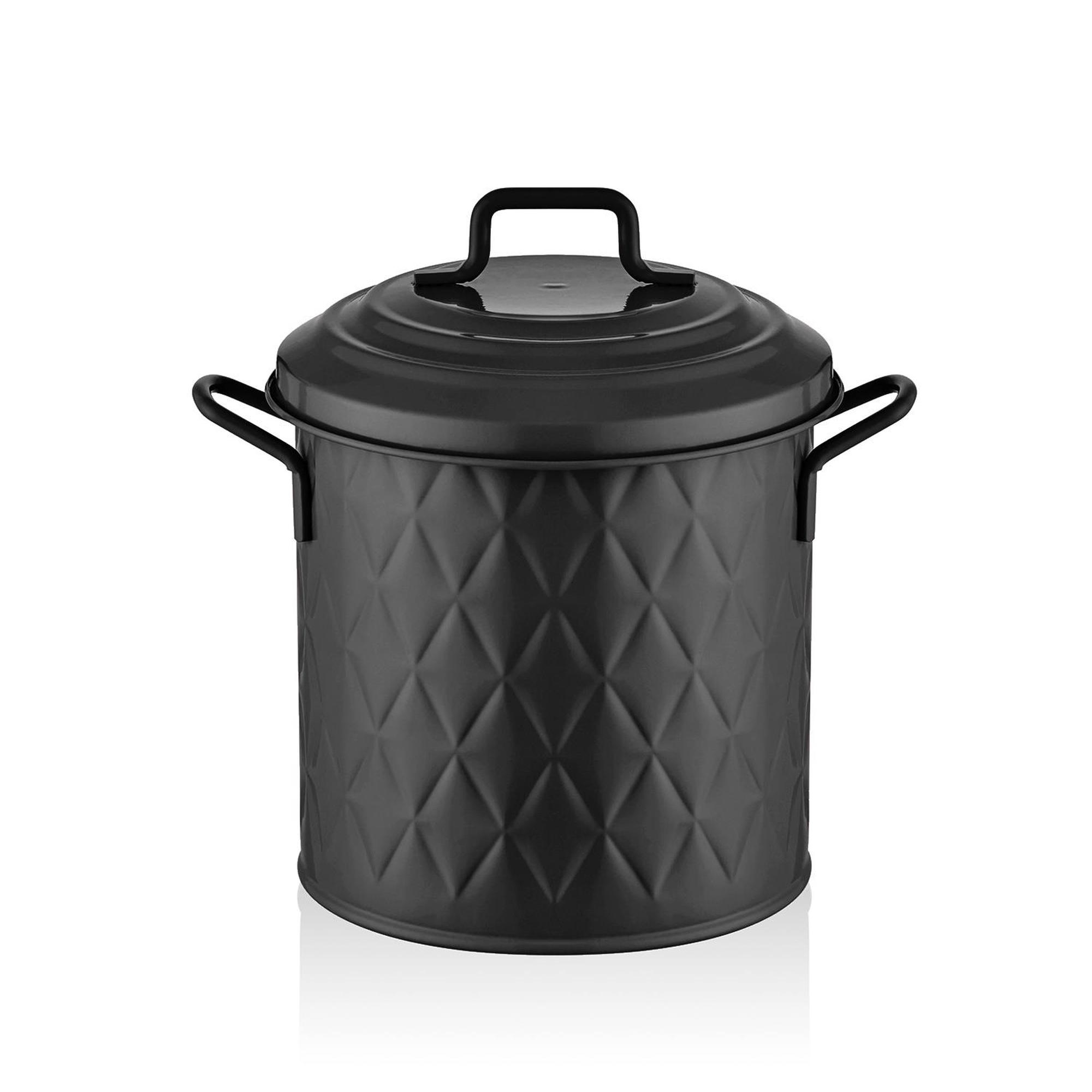 The Mia Prizma Çöp Kovası Tezgah Siyah 4 Lt