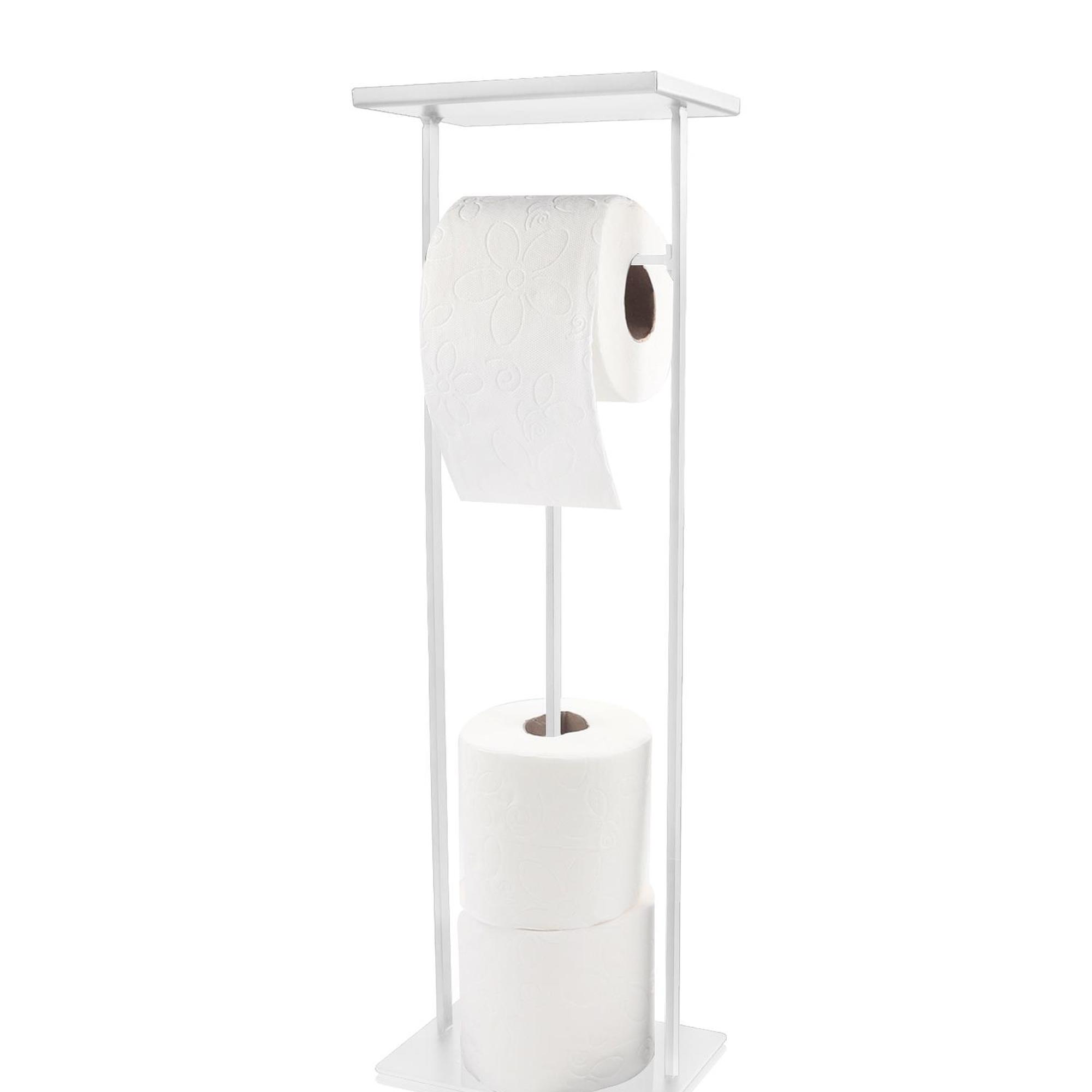 The Mia Tepsili Tuvalet Kağıdı Standı Beyaz 54x15x12 cm