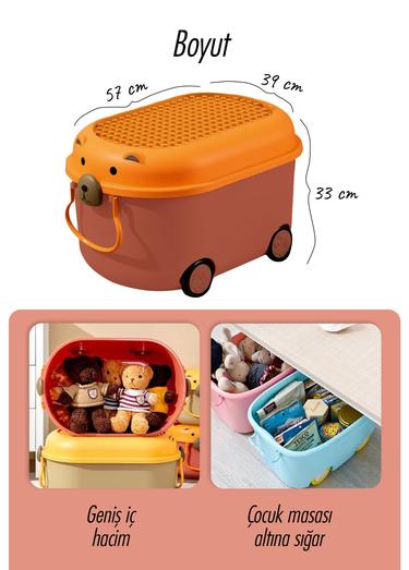  The Mia Trail Oyuncak Saklama Kutusu Kiremit 57x39x33 cm