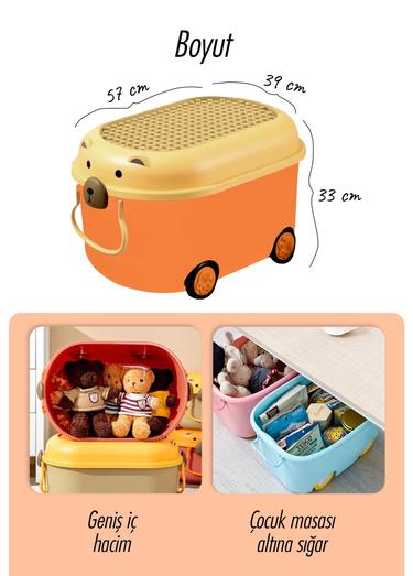  The Mia Trail Oyuncak Saklama Kutusu Pudra 57x39x33 cm