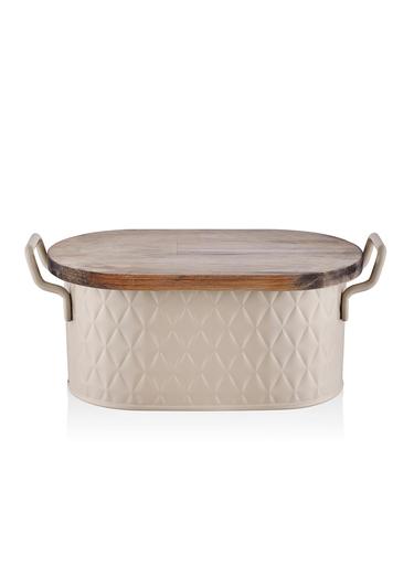  The Mia Prizma Ekmek Saklama Kabı Karamel 40x22x18 cm