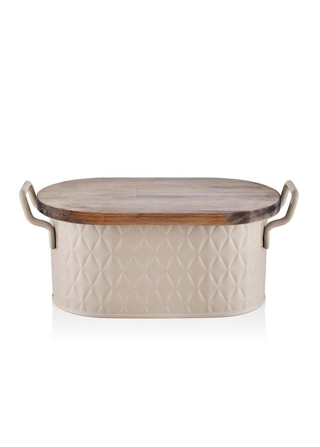  The Mia Prizma Ekmek Saklama Kabı Karamel 40x22x18 cm