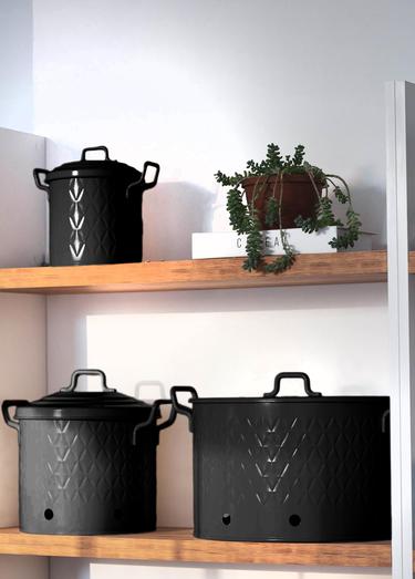  The Mia Prizma Patates & Soğan Saklama Kabı 2 Hazneli Beya