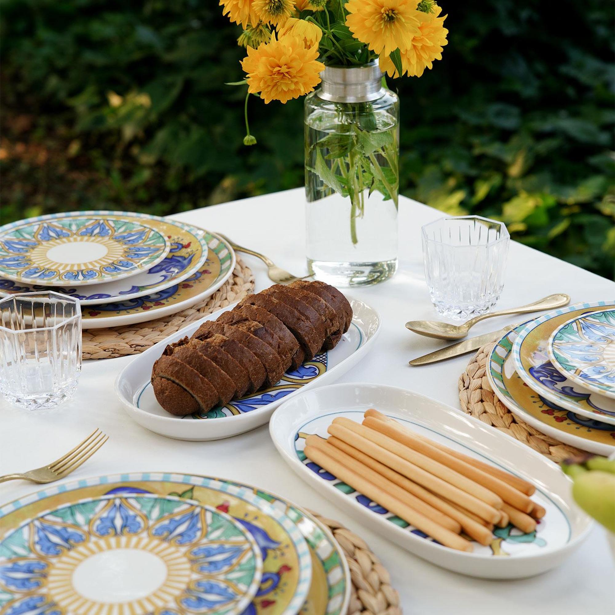 The Mia Limoncello Oval Servis 2li Set Gri 29 cm