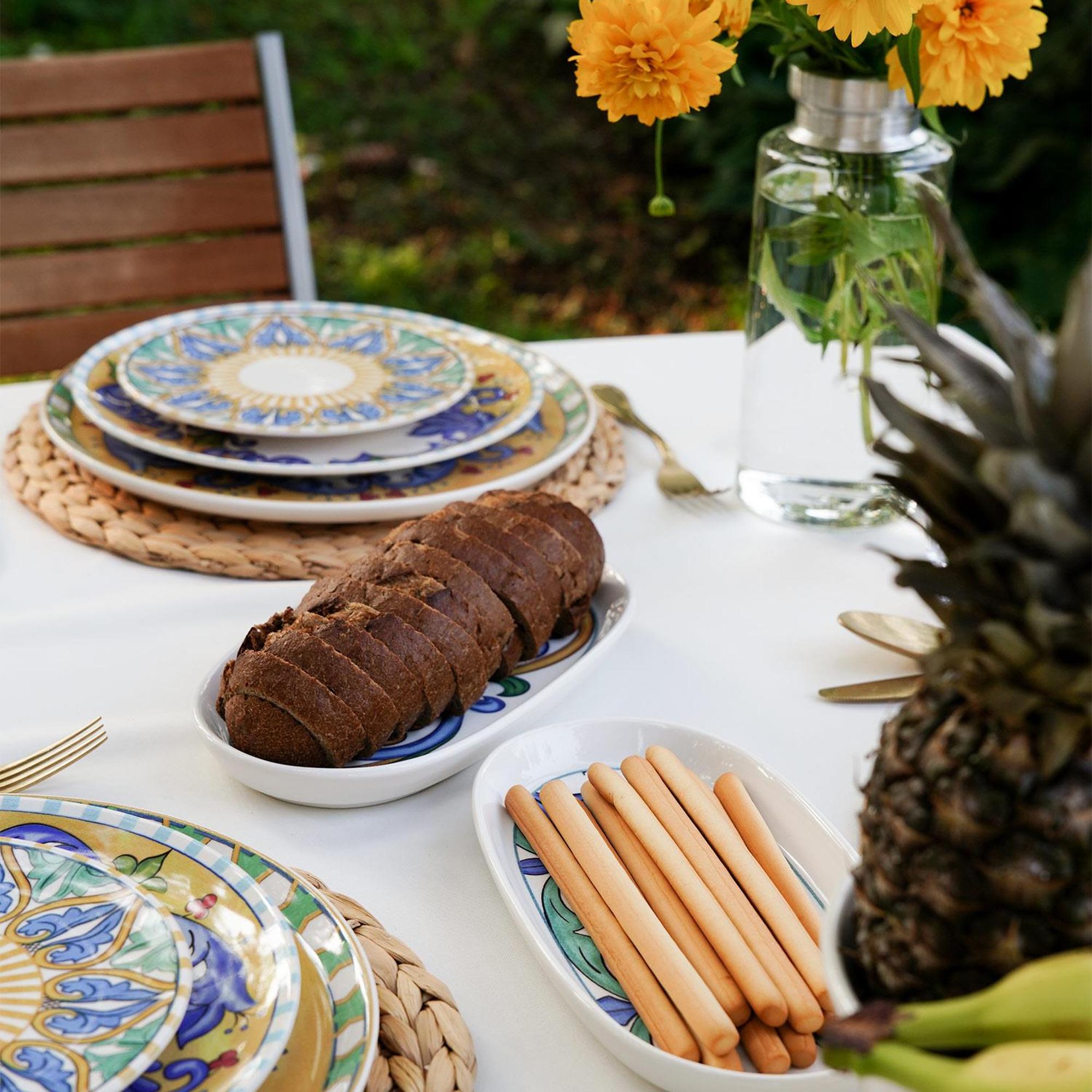 The Mia Limoncello Oval Servis 2li Set Gri 29 cm