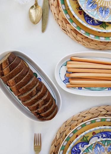  The Mia Limoncello Oval Servis 2li Set Gri 26 cm