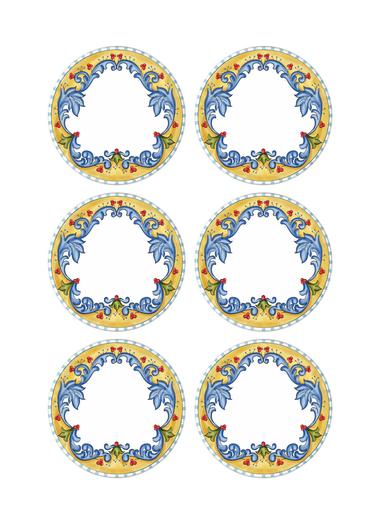  The Mia Limoncello Servis Tabağı 6lı Set 26 cm