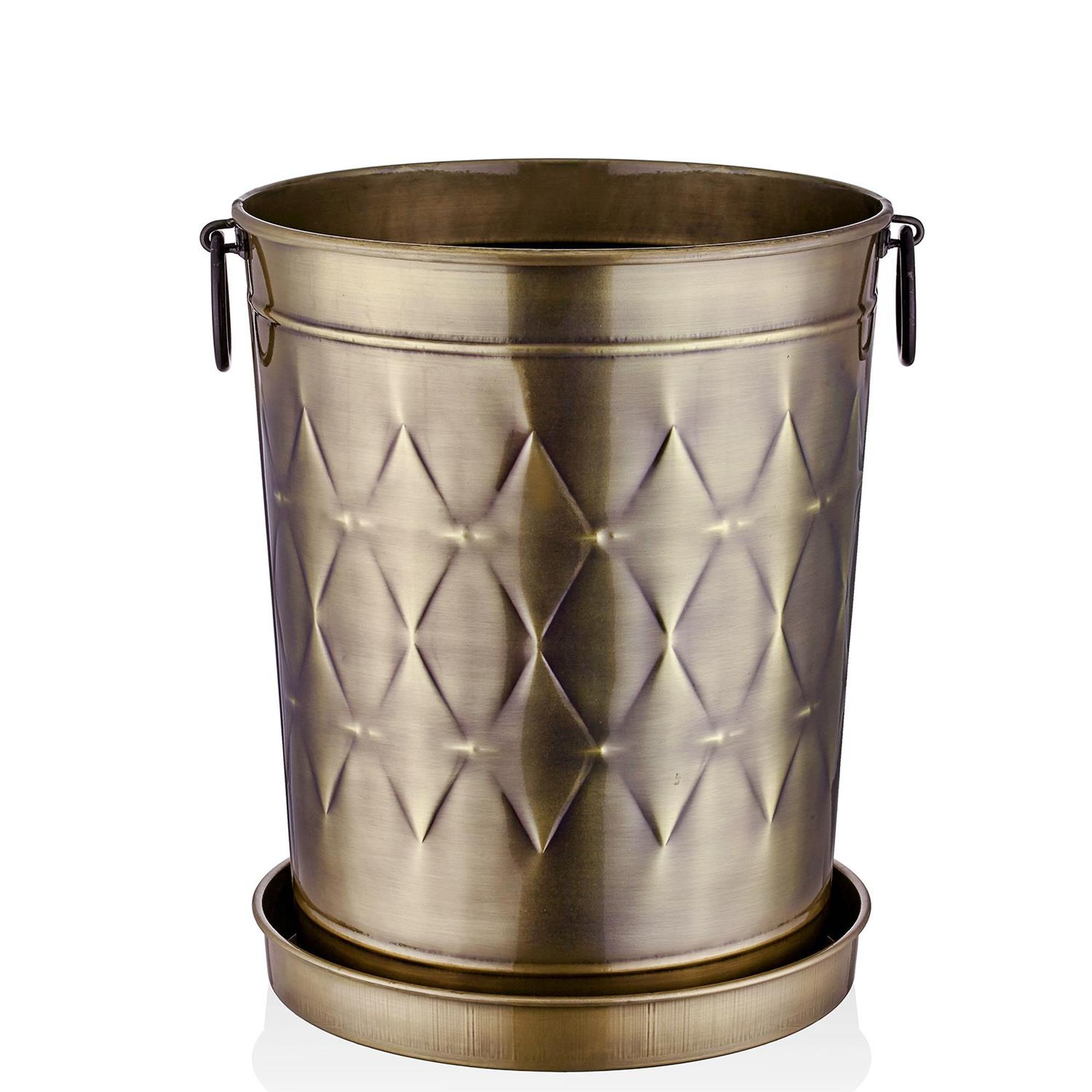 The Mia Prizma Saksı Gold Kaplama 37x31x46 cm