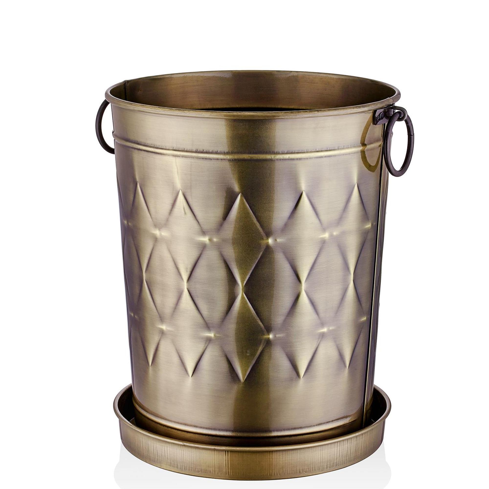 The Mia Prizma Saksı Gold Kaplama 37x31x46 cm