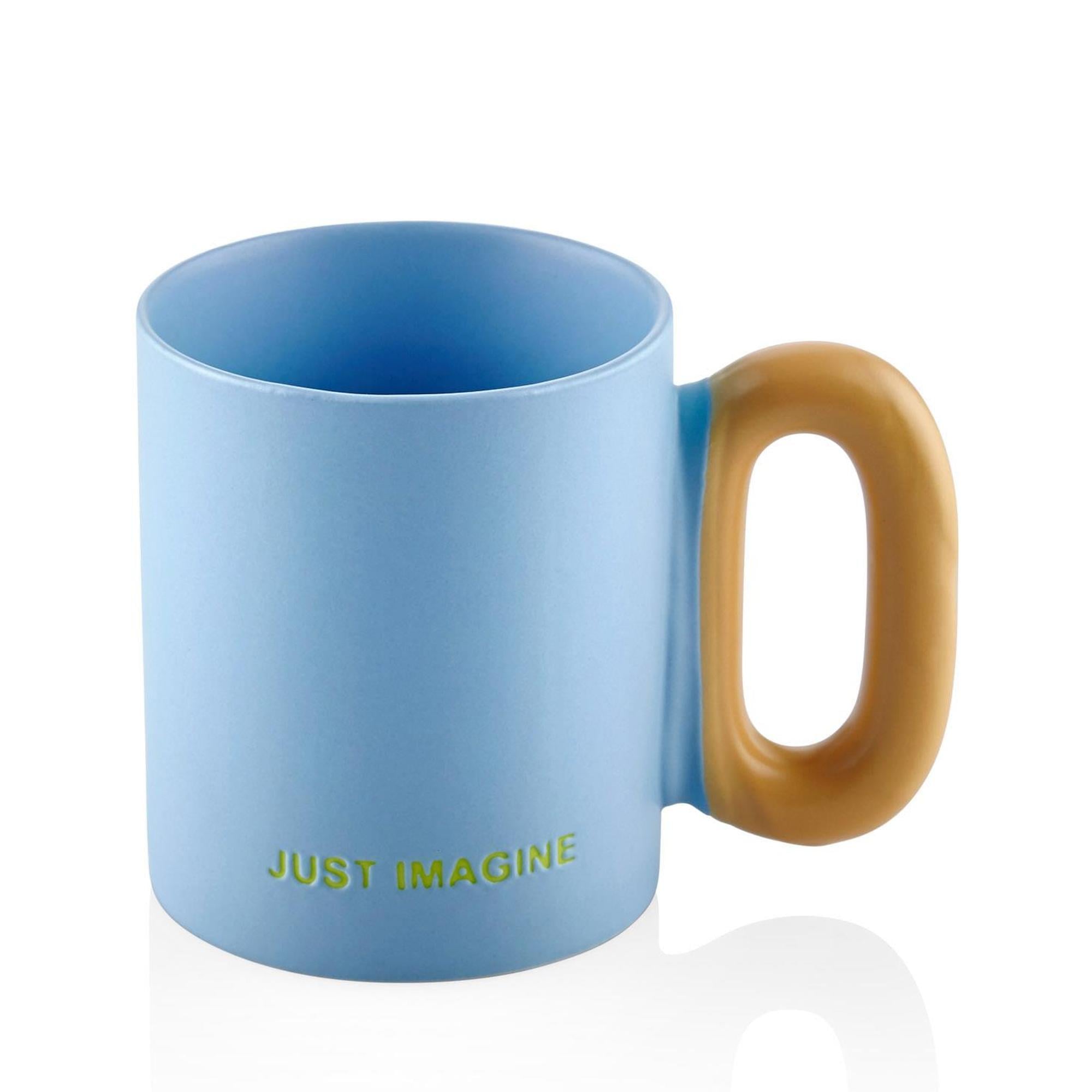 The Mia Makaron Porselen Kupa Mavi 330 ml