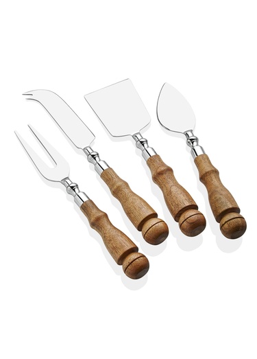  The Mia Woody Peynir Servis Takımı 4 Parça