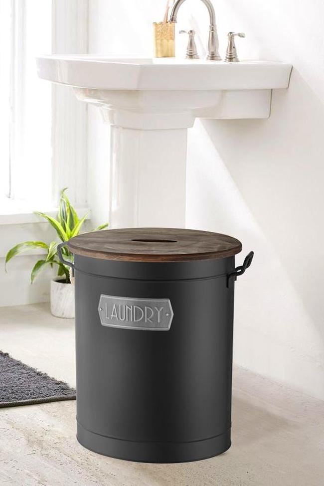  The Mia Çamaşır Sepeti Siyah 54x43x35 cm