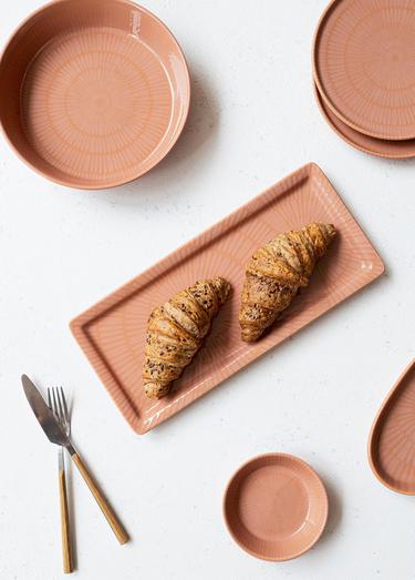  The Mia Noon Dikdörtgen Servis Somon 35x16 cm