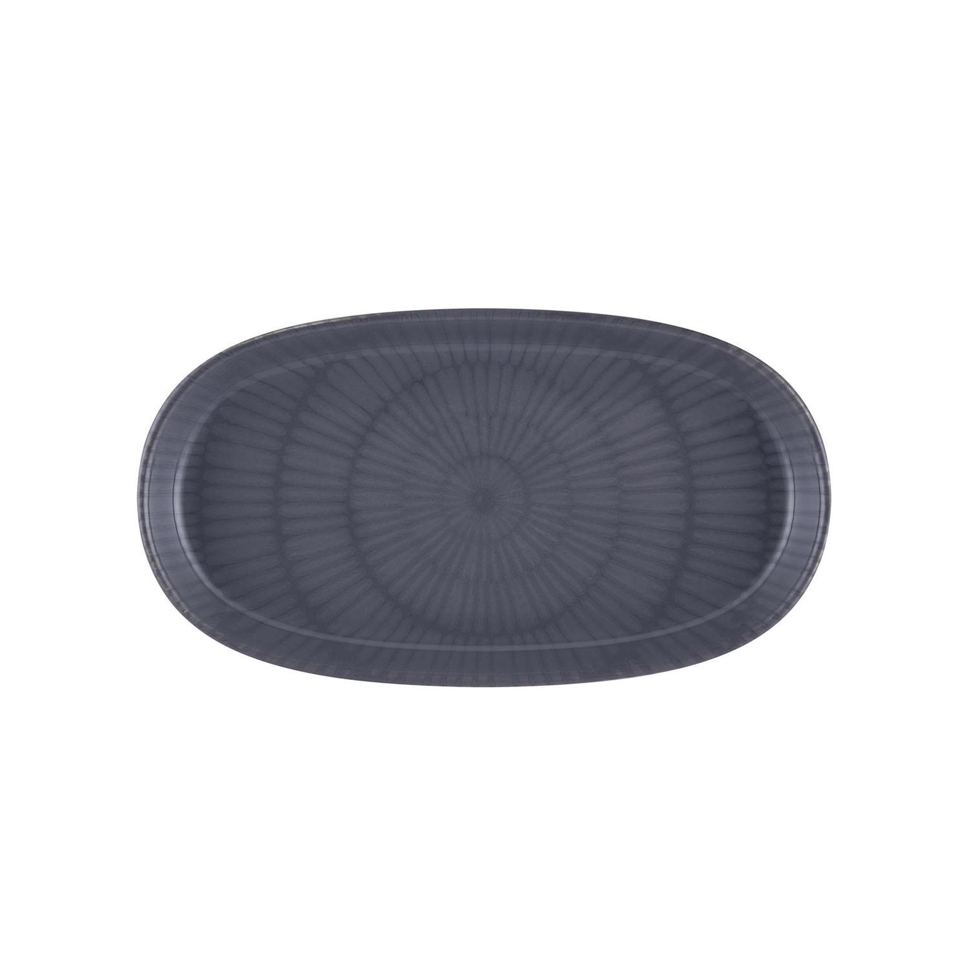 The Mia Noon Oval Servis 2li Gri 26 cm