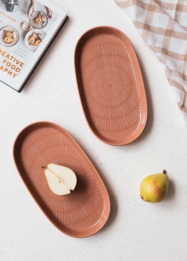  The Mia Noon Oval Servis 2li Somon 29 cm