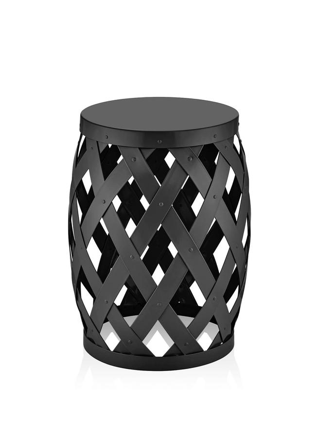  The Mia Prizma Tabure & Yan Sehpa Siyah 50x35 cm