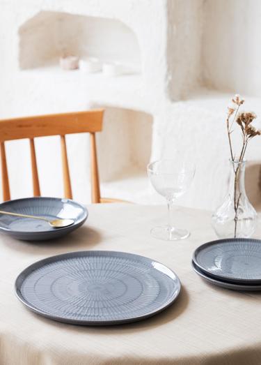  The Mia Noon Servis Tabağı Gri 30 Cm