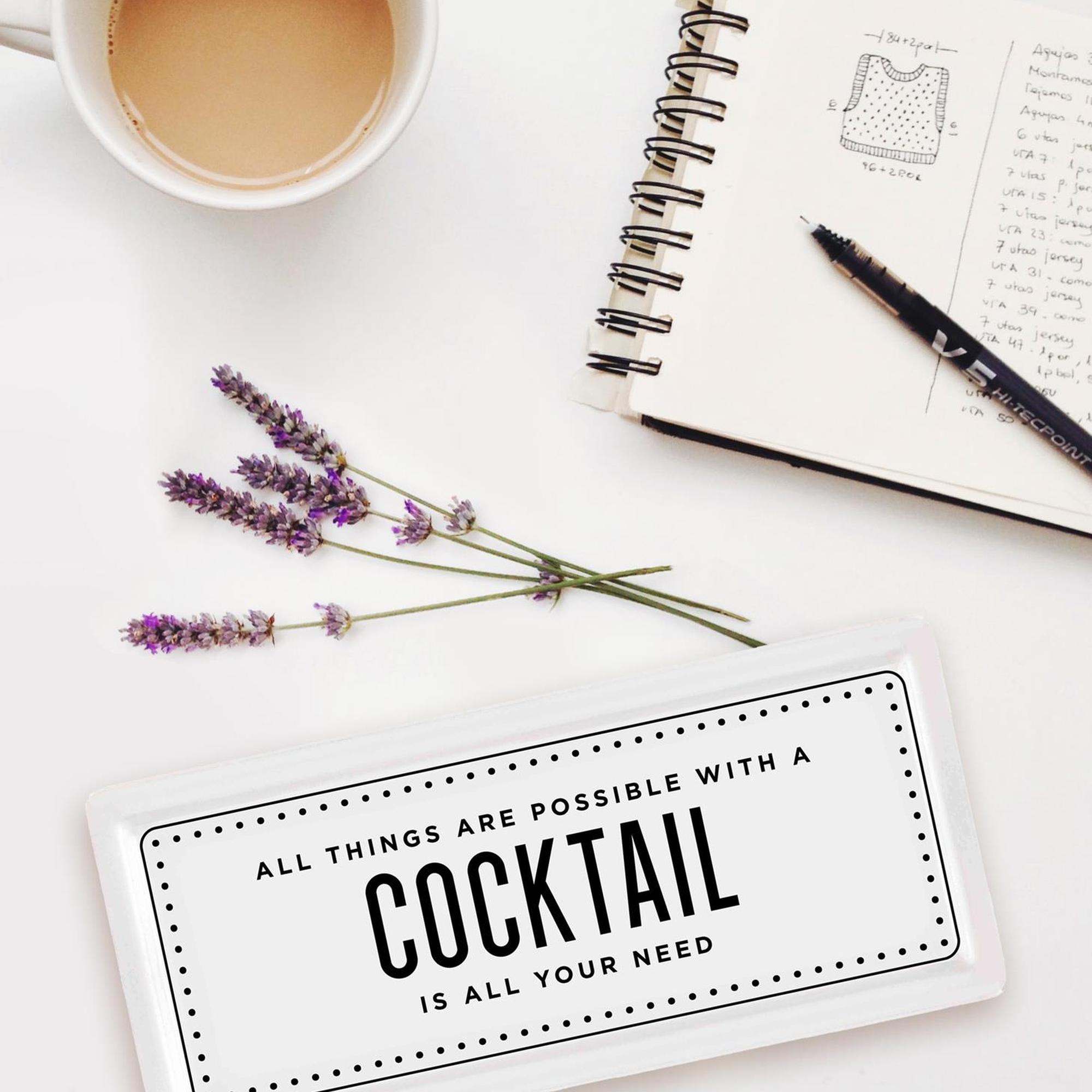 The Mia Dikdörtgen Servis Cocktail - 35 x 16 Cm