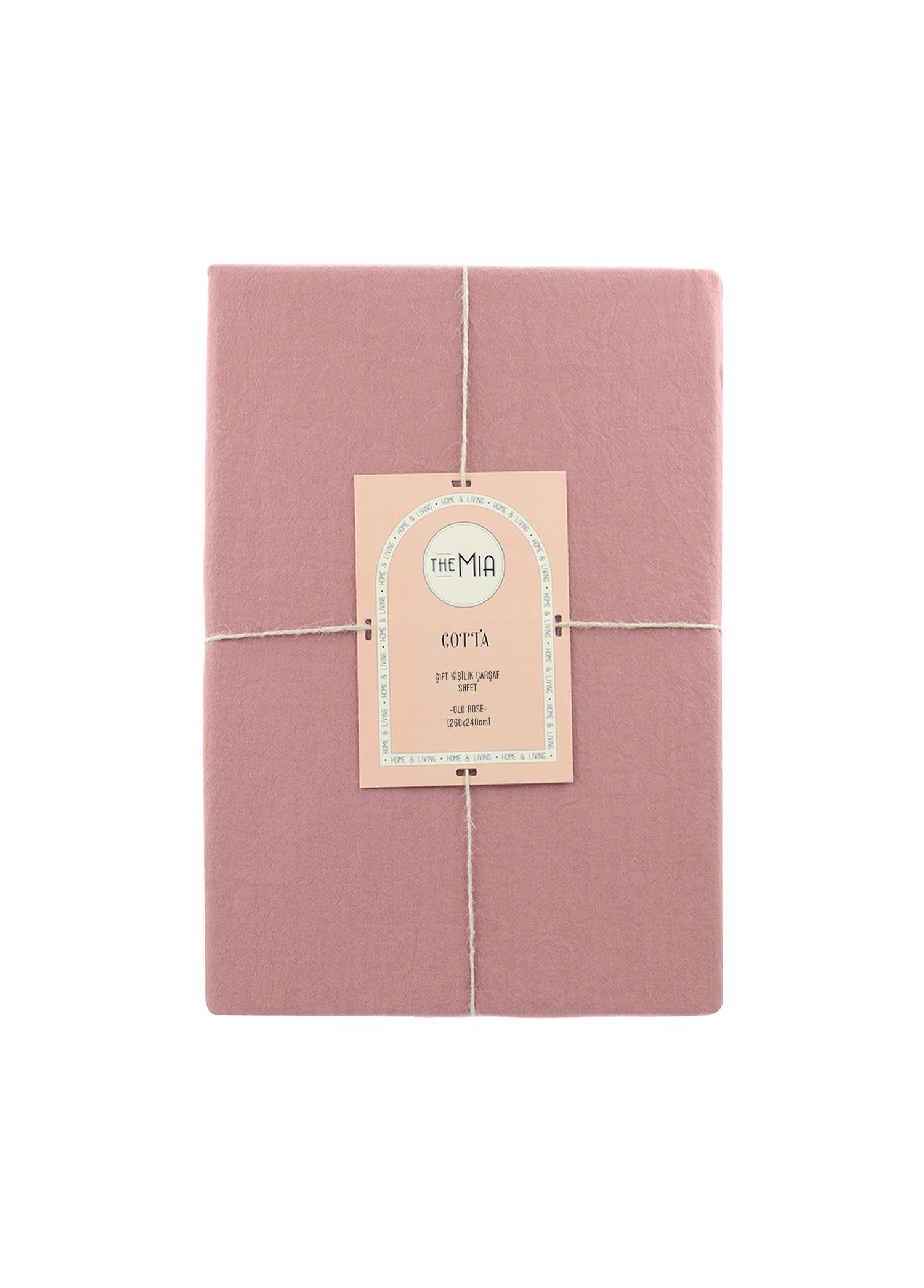  The Mia Cotta Old Rose Çift Kişilik Çarşaf 260x240 Cm