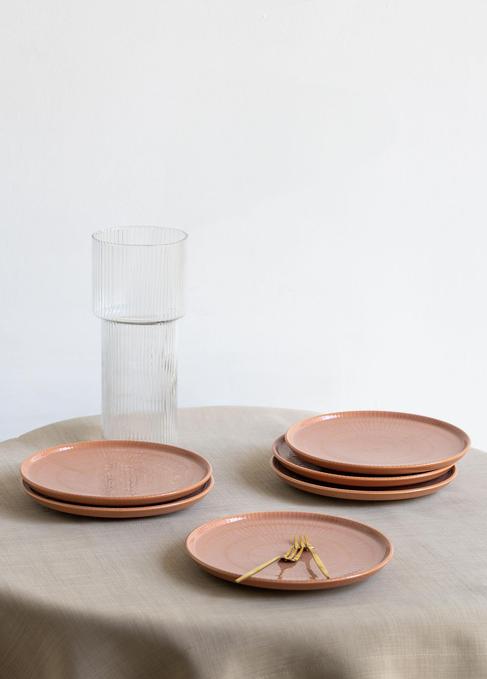  The Mia Noon Servis Tabağı 6lı Set Somon 26 cm