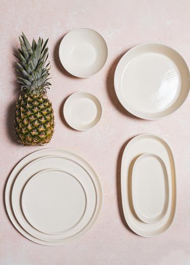  The Mia Noon Servis Tabağı Krem 30 Cm