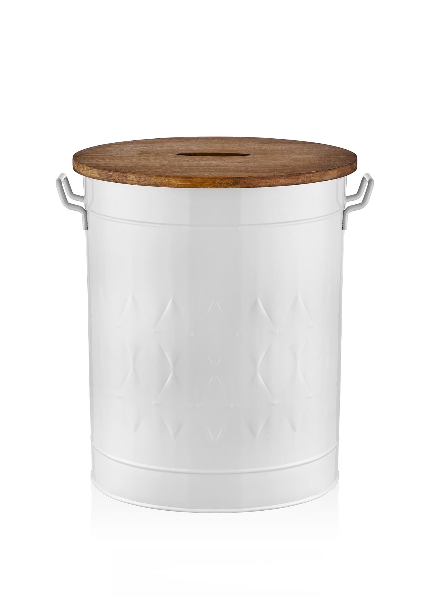  The Mia Prizma Çamaşır Sepeti Beyaz 54x43x35 cm