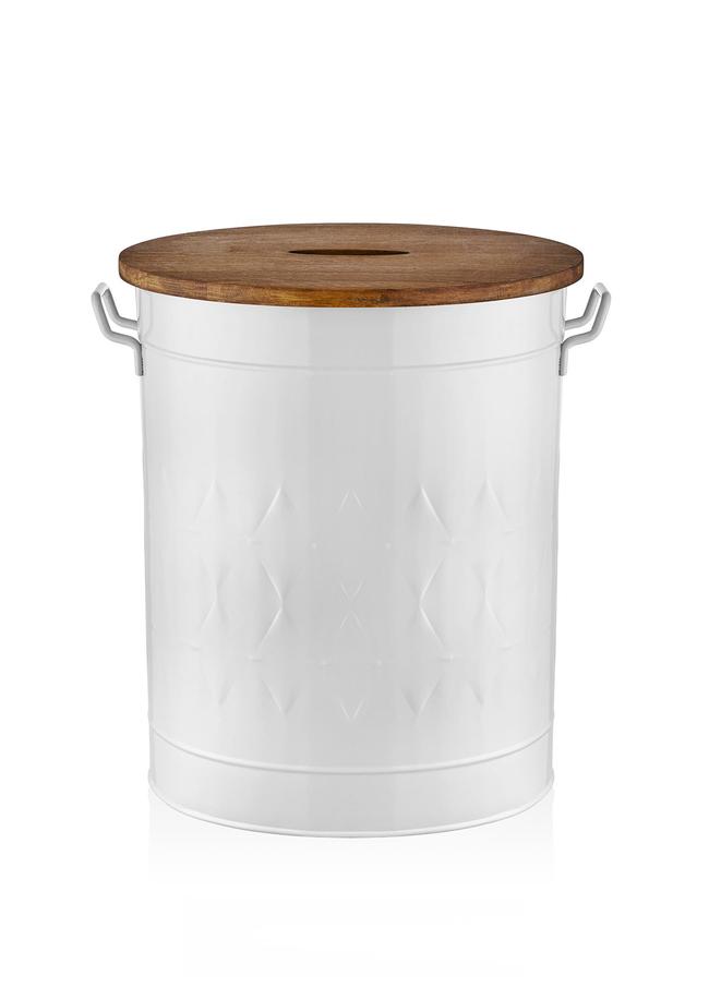  The Mia Prizma Çamaşır Sepeti Beyaz 54x43x35 cm