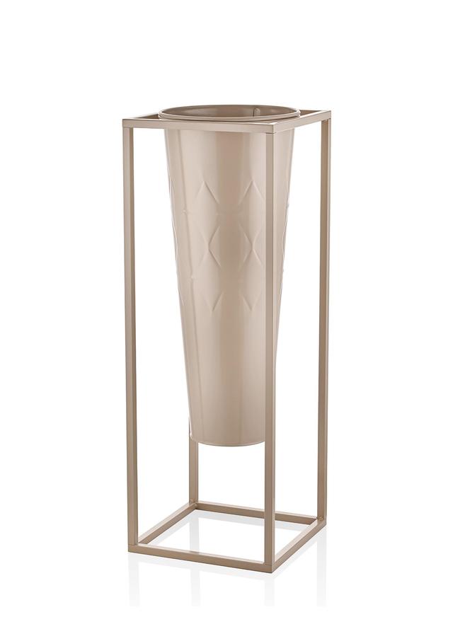  The Mia Prizma Vazo & Saksı Karamel 80x30x30 cm