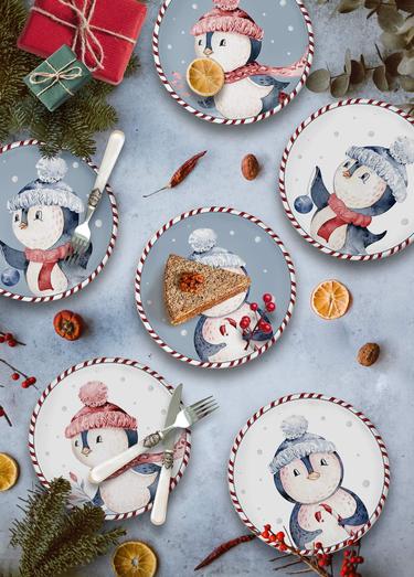  The Mia Penguin Pasta Tabağı 6 Lı Set 19 cm NEW011