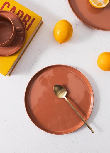  The Mia Cotta Limoges Pasta Tabağı Terracota 21 cm