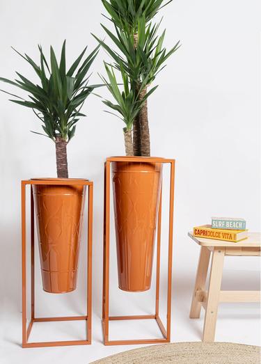  The Mia Prizma Vazo & Saksı Terracota 80x30x30 cm