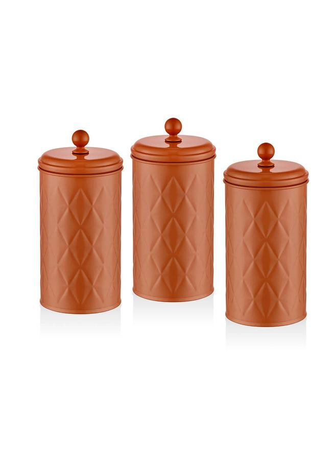  The Mia Prizma Çay Şeker Kahve Kavanozu Terracota 1,20 Lt