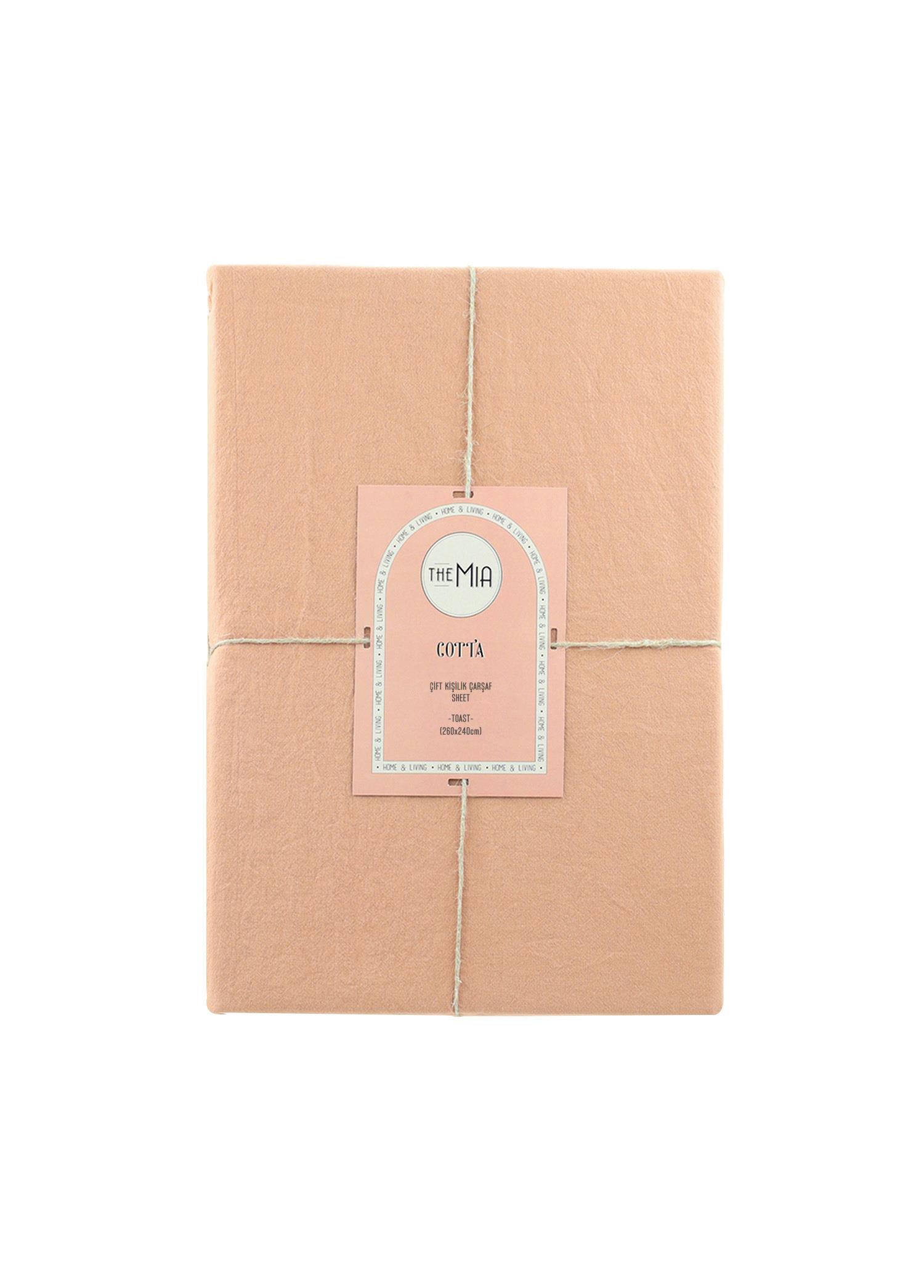  The Mia Cotta Toast Çift Kişilik Çarşaf 260x240 Cm