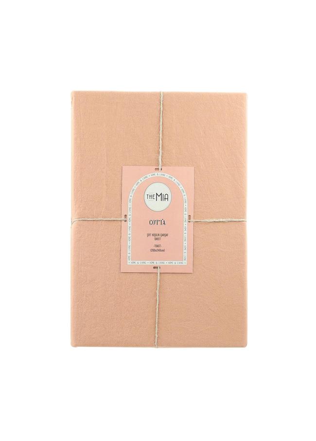  The Mia Cotta Toast Çift Kişilik Çarşaf 260x240 Cm