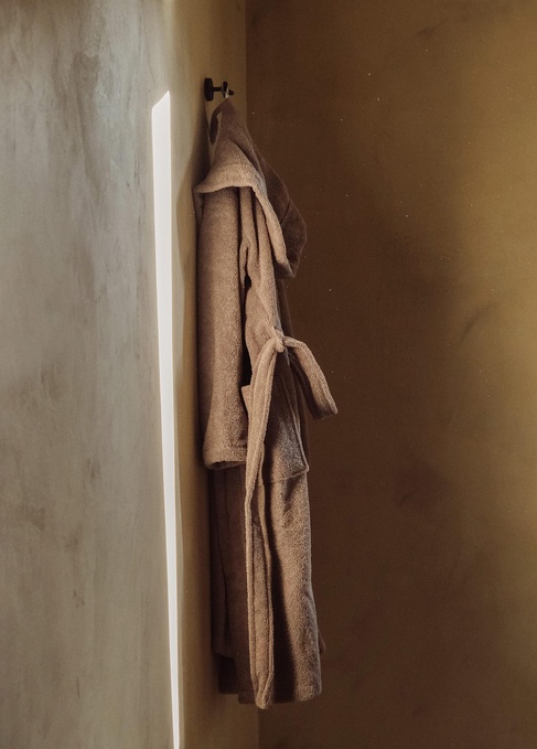  The Mia Fine Cotton Gri Bornoz Large XLarge