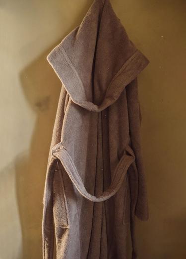  The Mia Fine Cotton Gri Bornoz Large XLarge