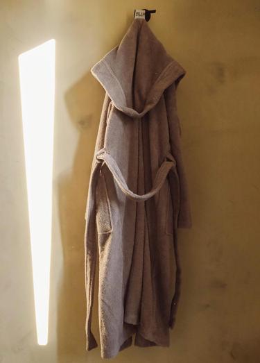  The Mia Fine Cotton Gri Bornoz Large XLarge