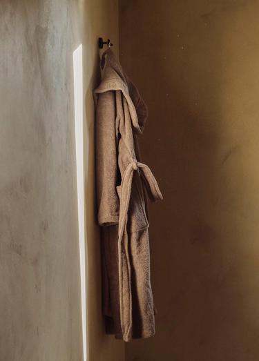  The Mia Fine Cotton Gri Bornoz Small Medium