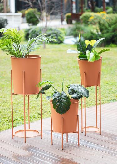  The Mia Suelo Vazo & Saksı Terracota 30x30x88 cm