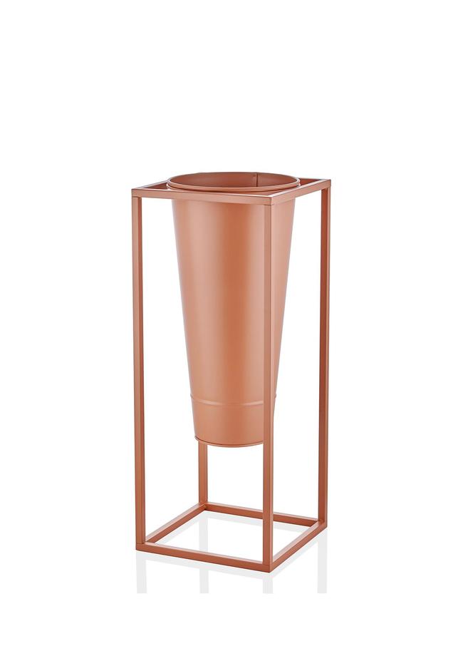  The Mia Suelo Vazo & Saksı Terracota Bakır 29x29x70 cm